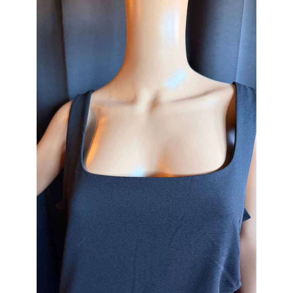 Express Black Ruched Sheath Dress Sz Lg NWT Minimalist Quiet Luxury Coaktail 90s - Picture 4 of 15